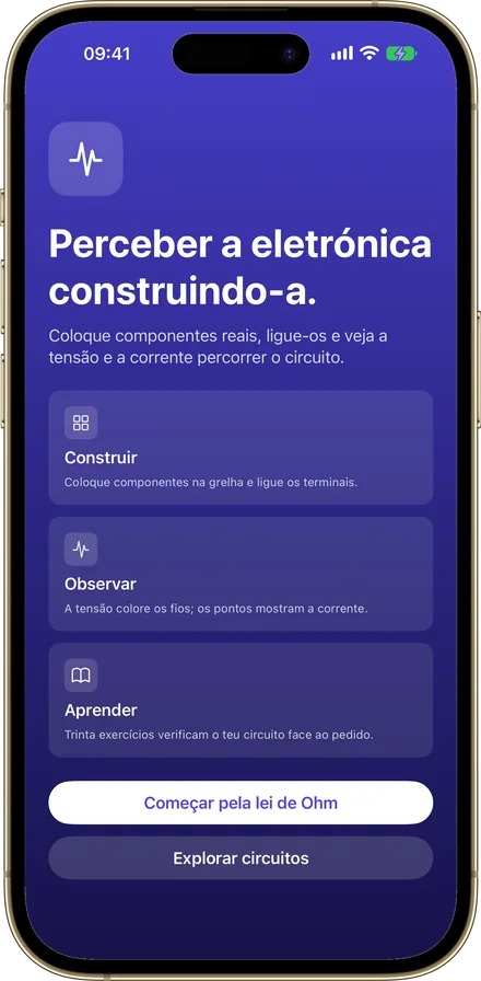 Ohmira no iPhone, no ecrã de boas-vindas